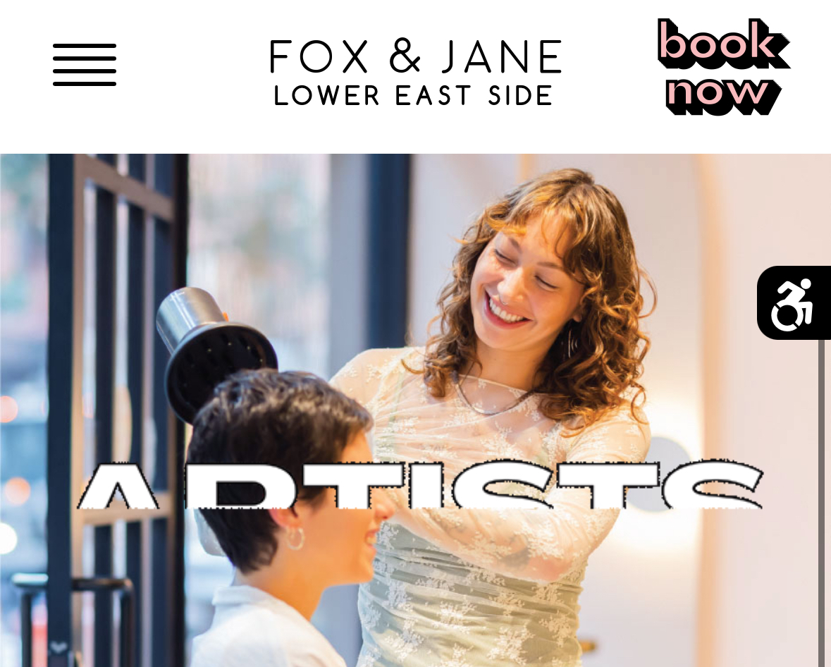 Fox & Jane Salon Website